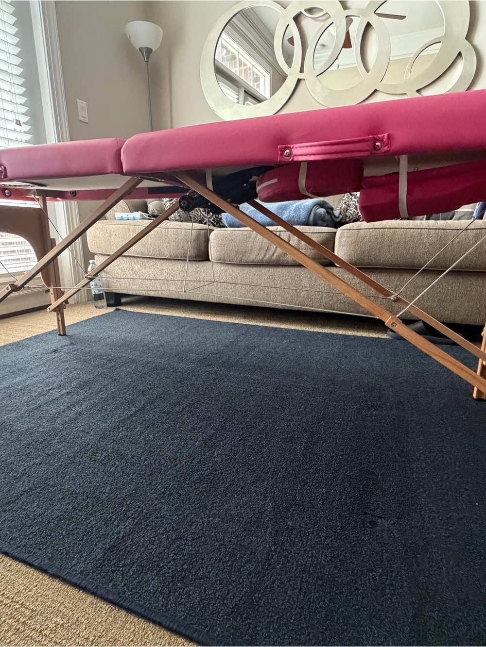 Portable Pink Folding Massage Table